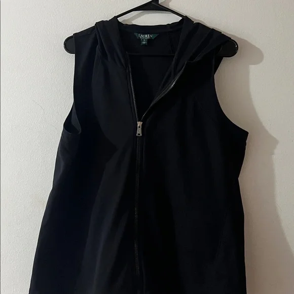 Ralph Lauren Black Hooded Vest - Picture 2 of 5